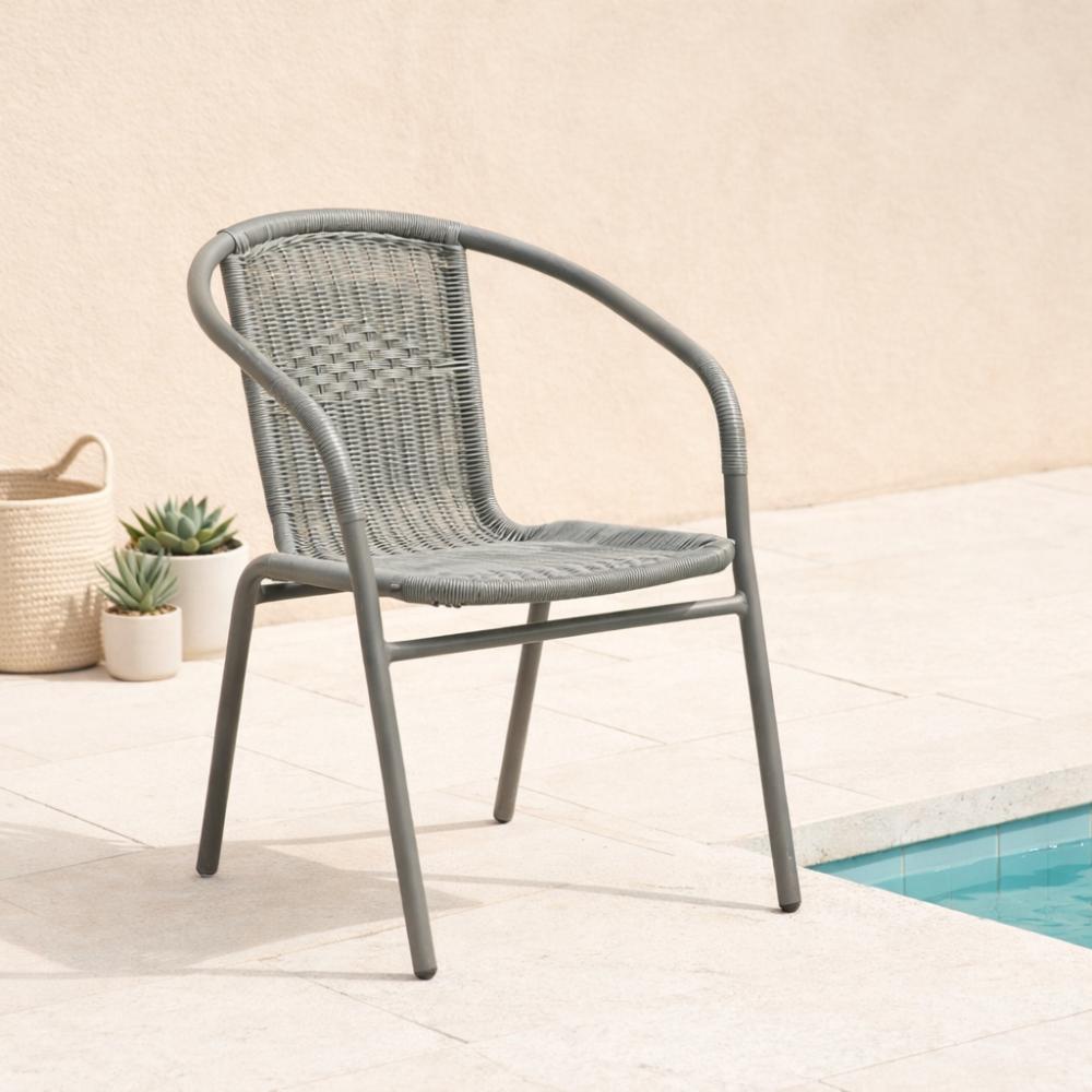 Juego de Terraza Rattan Manila, Color Gris
