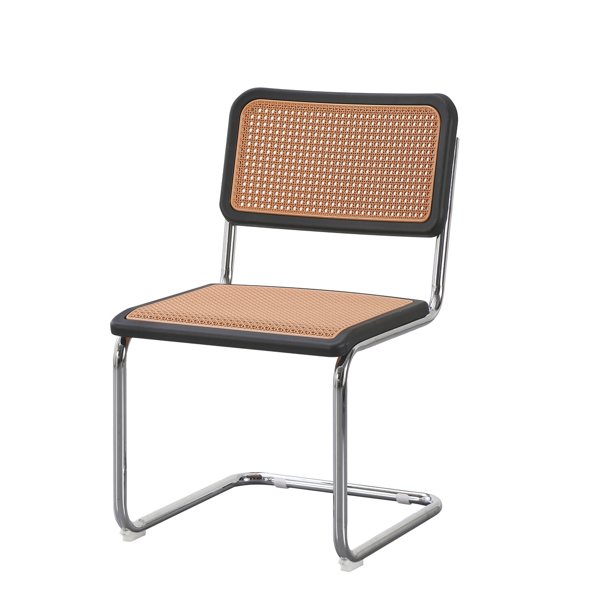 Silla Vintage Dos, Plata, Negro y Beige, con Espaldar Transpirable y Diseño Retro