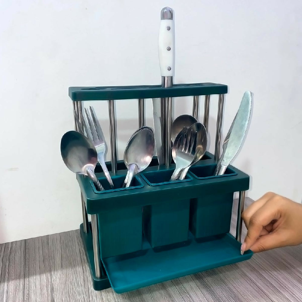 Soporte De Cuchillos y Utensilios Escurridor Cubiertos Cocina PTZ94 8