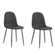 Sillas Comedor Jacob X2, Gris y Patas Negras, con respaldo y asiento con textura en forma de X