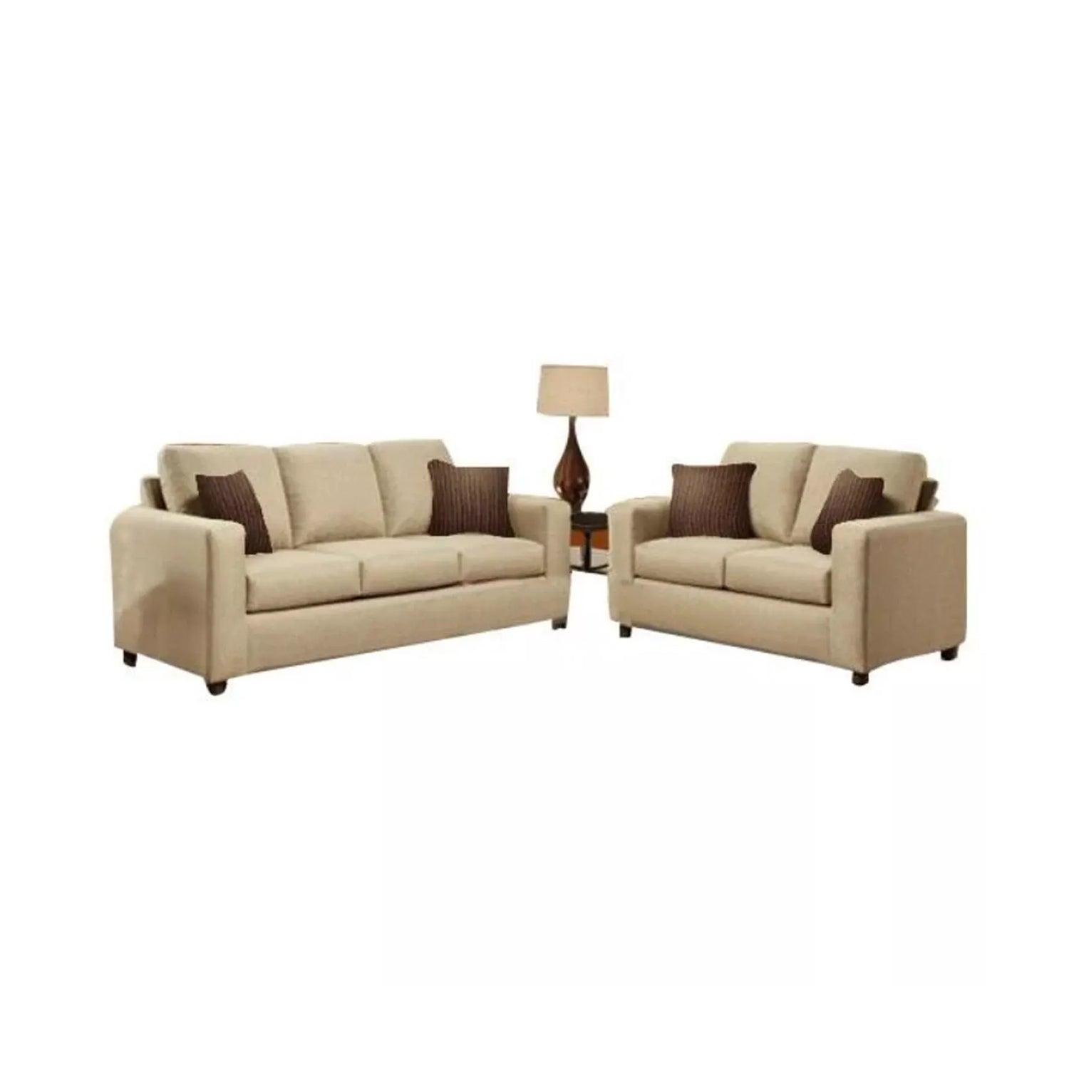 Juego de Sala 3-2 puestos Vicky tela pet friendly beige