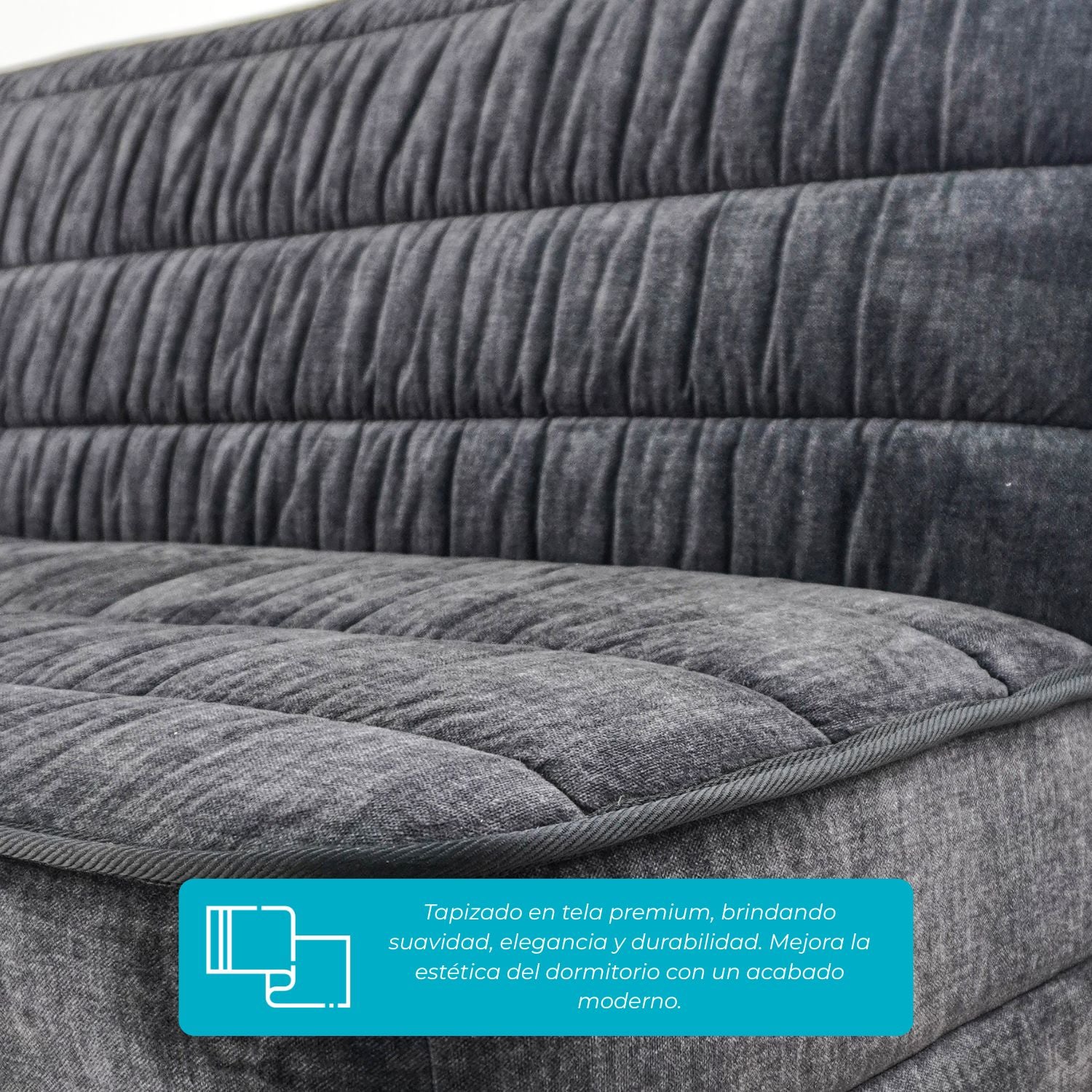 Sofá Cama Europeo Marca Vonnel (120X180 Cm) Negro