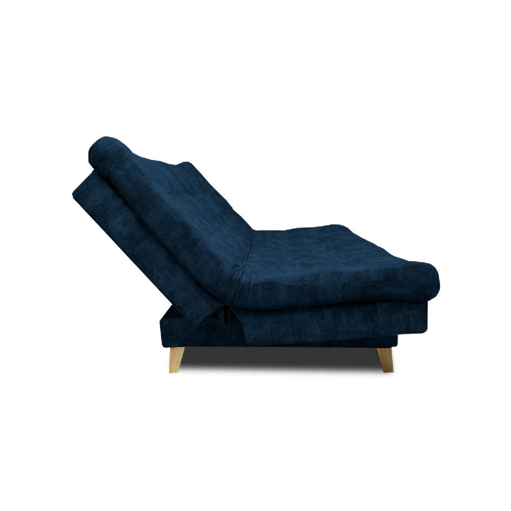 Sofá Cama Kuster Clic Clac 3 Posiciones Tela Amigable Con Mascotas 185X90X80 Azul Petroleo