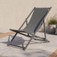 Silla Plegable Reclinable Kenya, Gris Oscuro, con Tres Posiciones