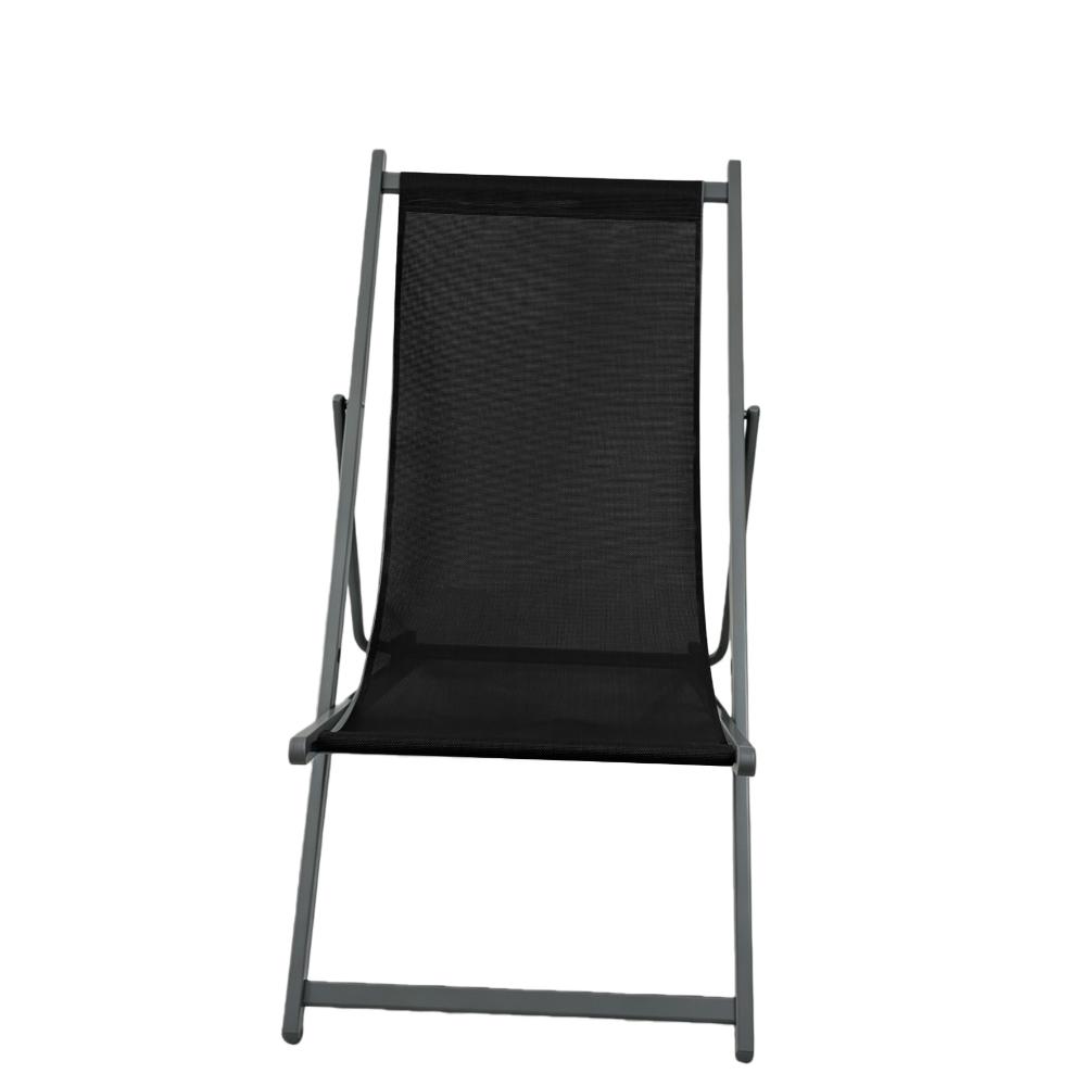 Silla Plegable Reclinable Kenya, Negro, con Tres Posiciones