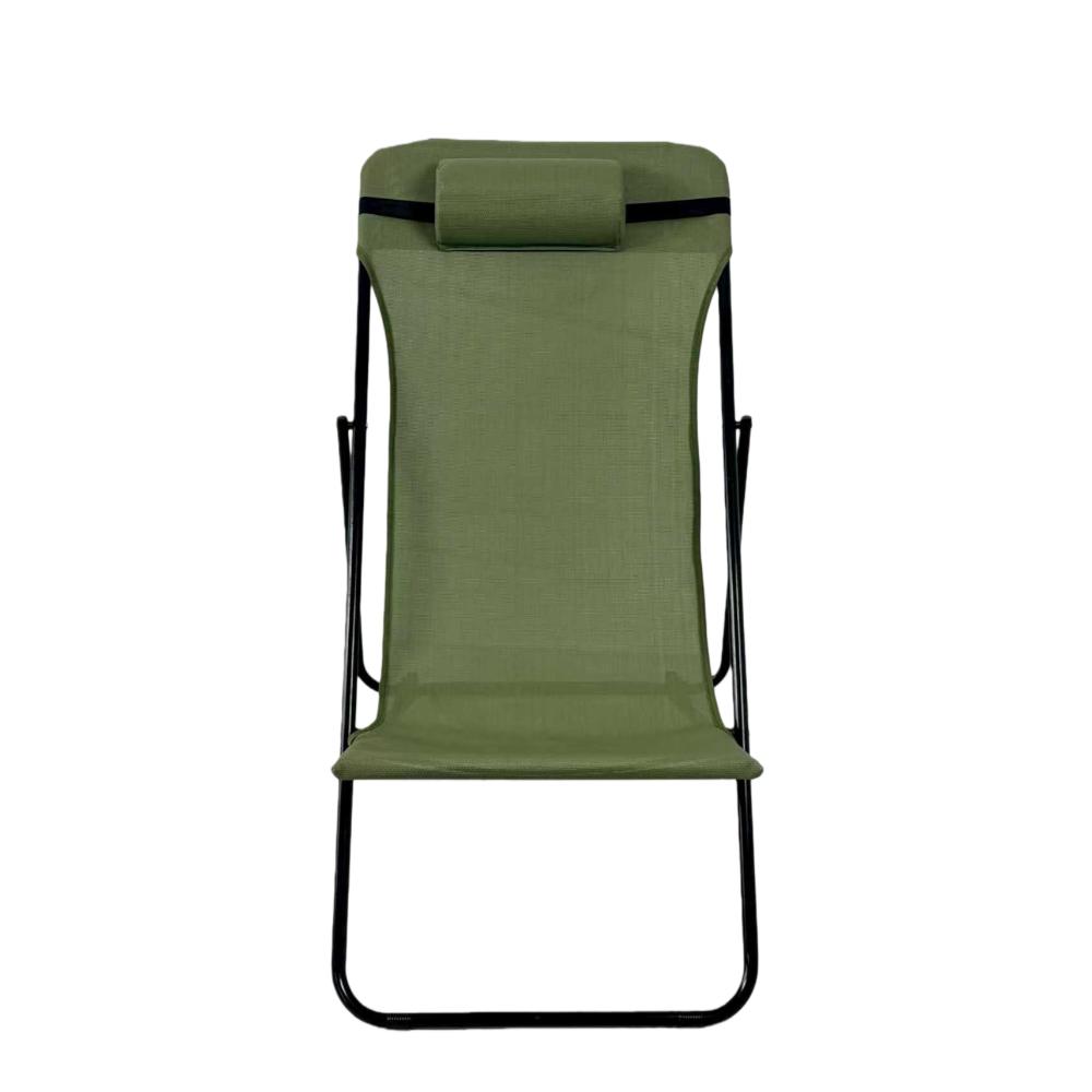 Silla Plegable Reclinable Zambia, Verde, con Tres Posiciones