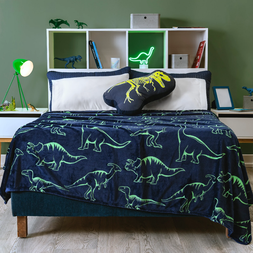 Cobija Ligera Dinosaurios, para Cama Sencilla y Doble, de 180 x 220 cm