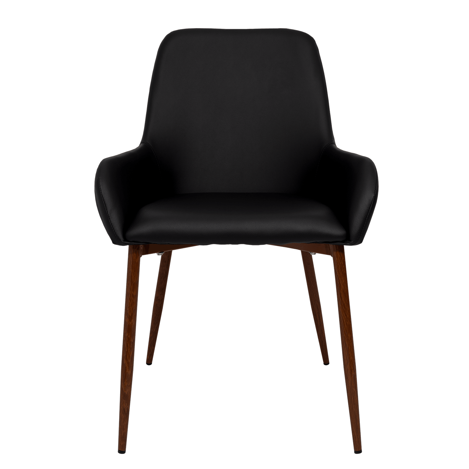 Sillas Clásicas Concept x4, Wengue y Café, con Cómodo Espaldar