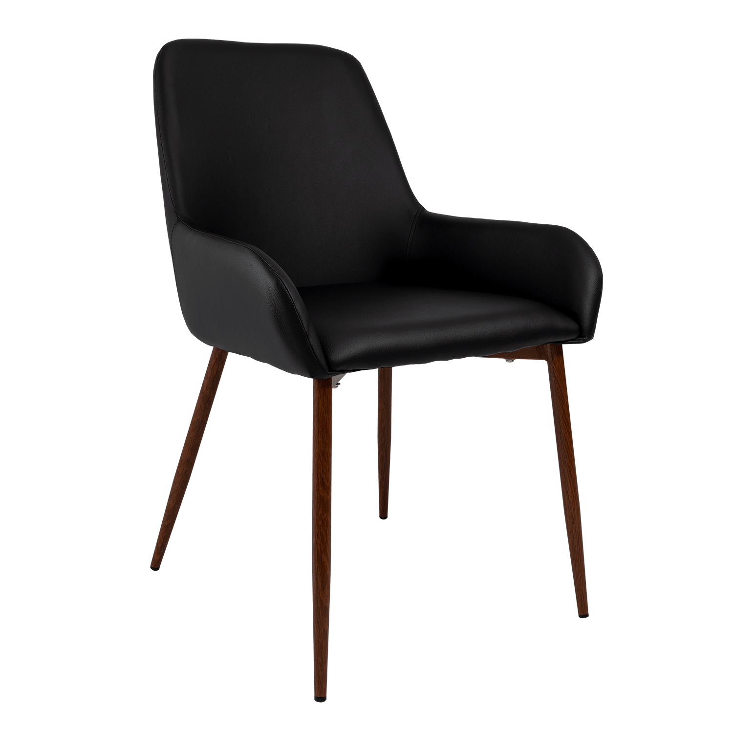 Sillas Clásicas Concept x4, Wengue y Café, con Cómodo Espaldar