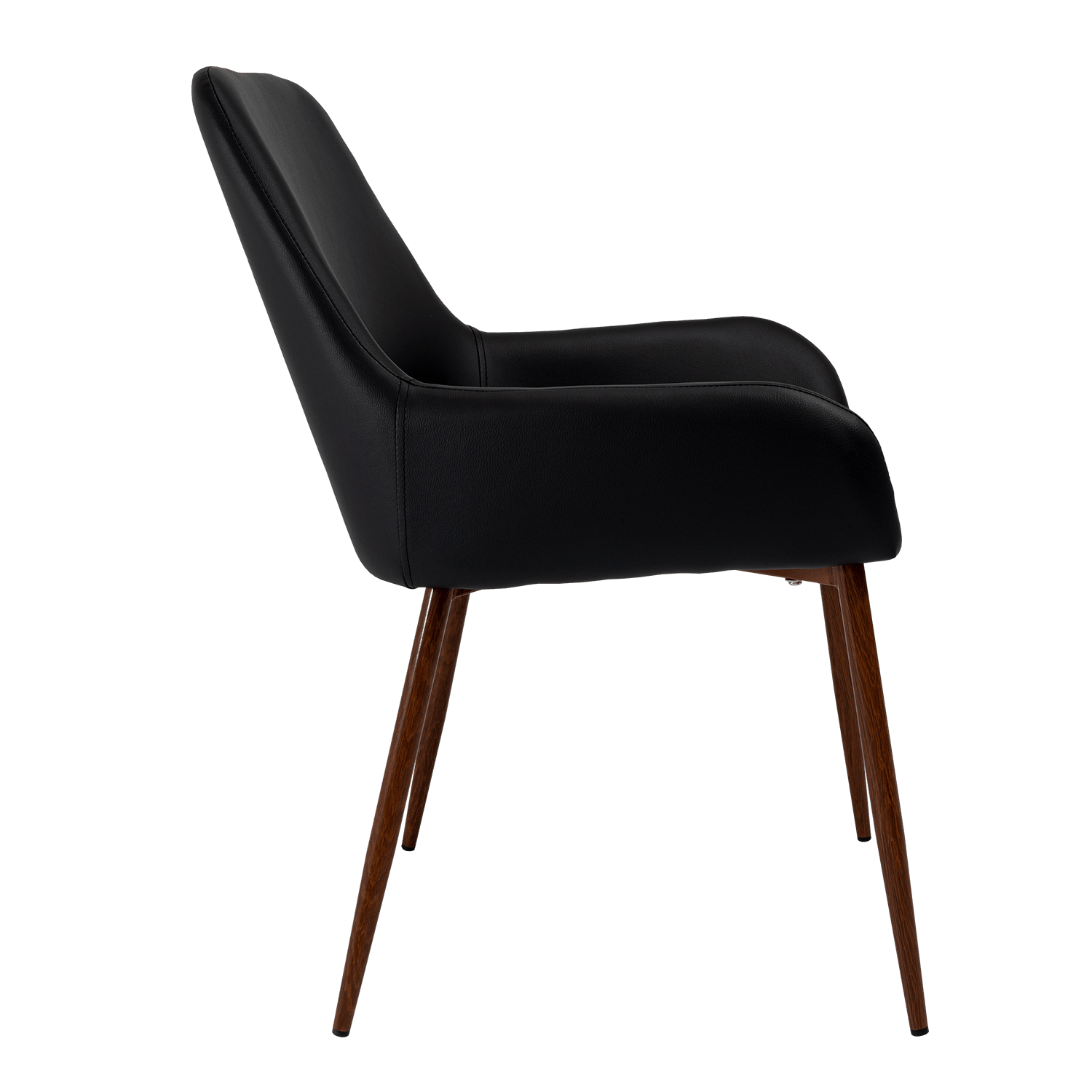 Sillas Clásicas Concept x4, Wengue y Café, con Cómodo Espaldar