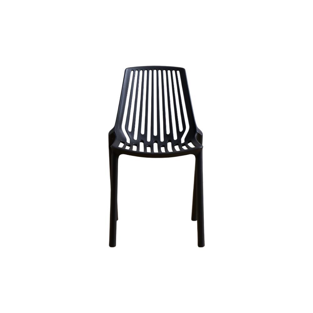 Silla Tanger, Negro, con Espaldar y Diseño Moderno