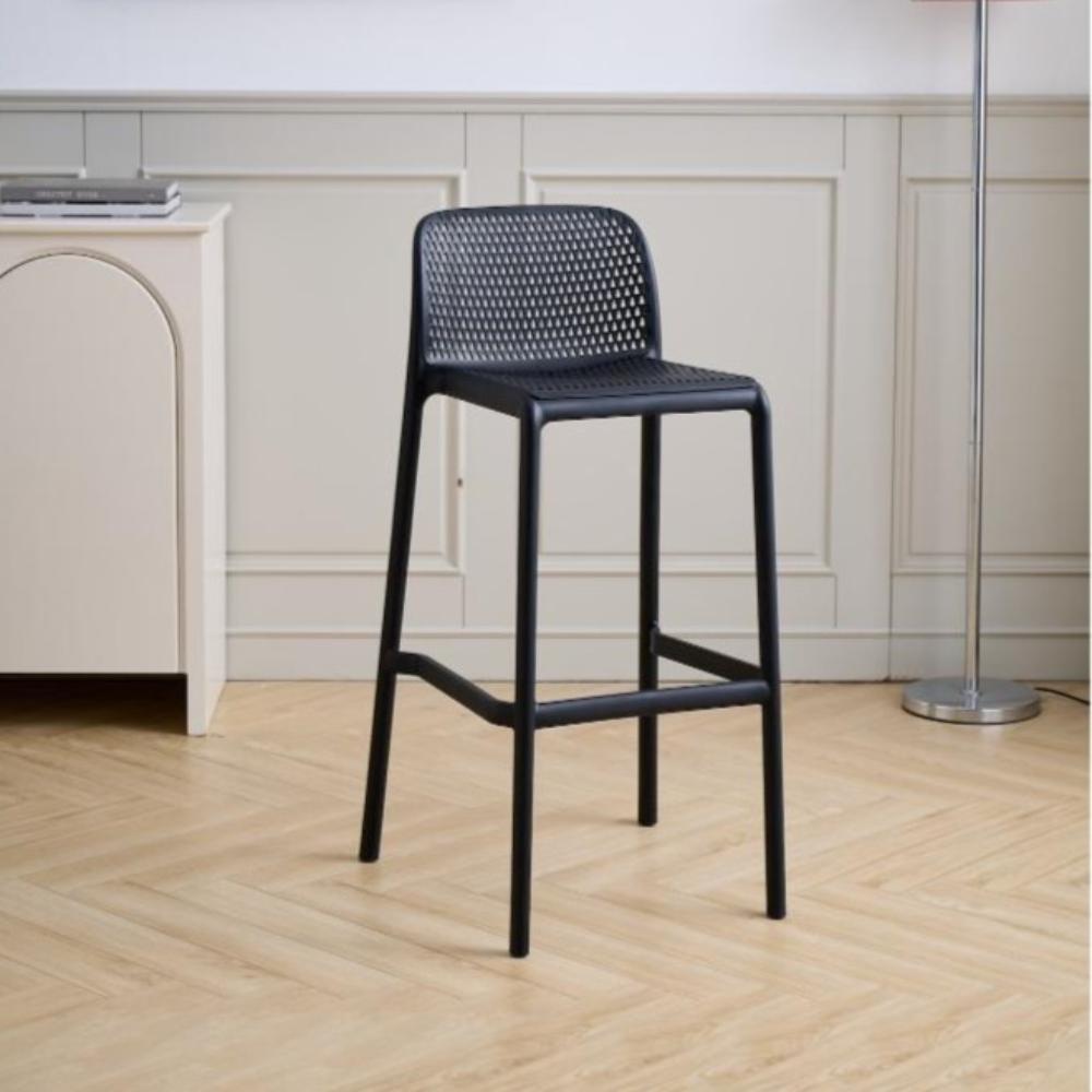 Combo Pisa, Incluye una Barra de Cocina y 2 Sillas para Bar Color Negro