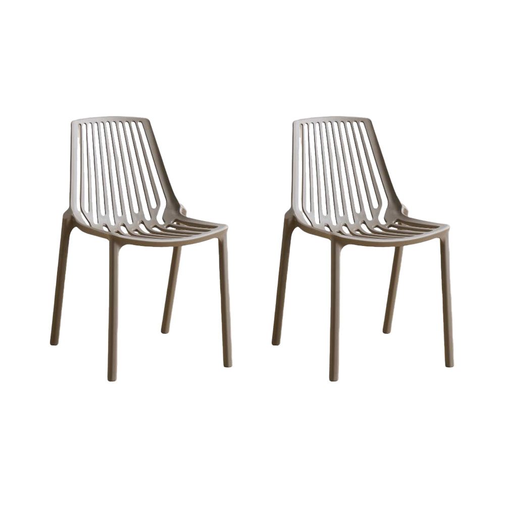 Set de 2 Sillas Tanger, Taupe, con Espaldar y Diseño Moderno