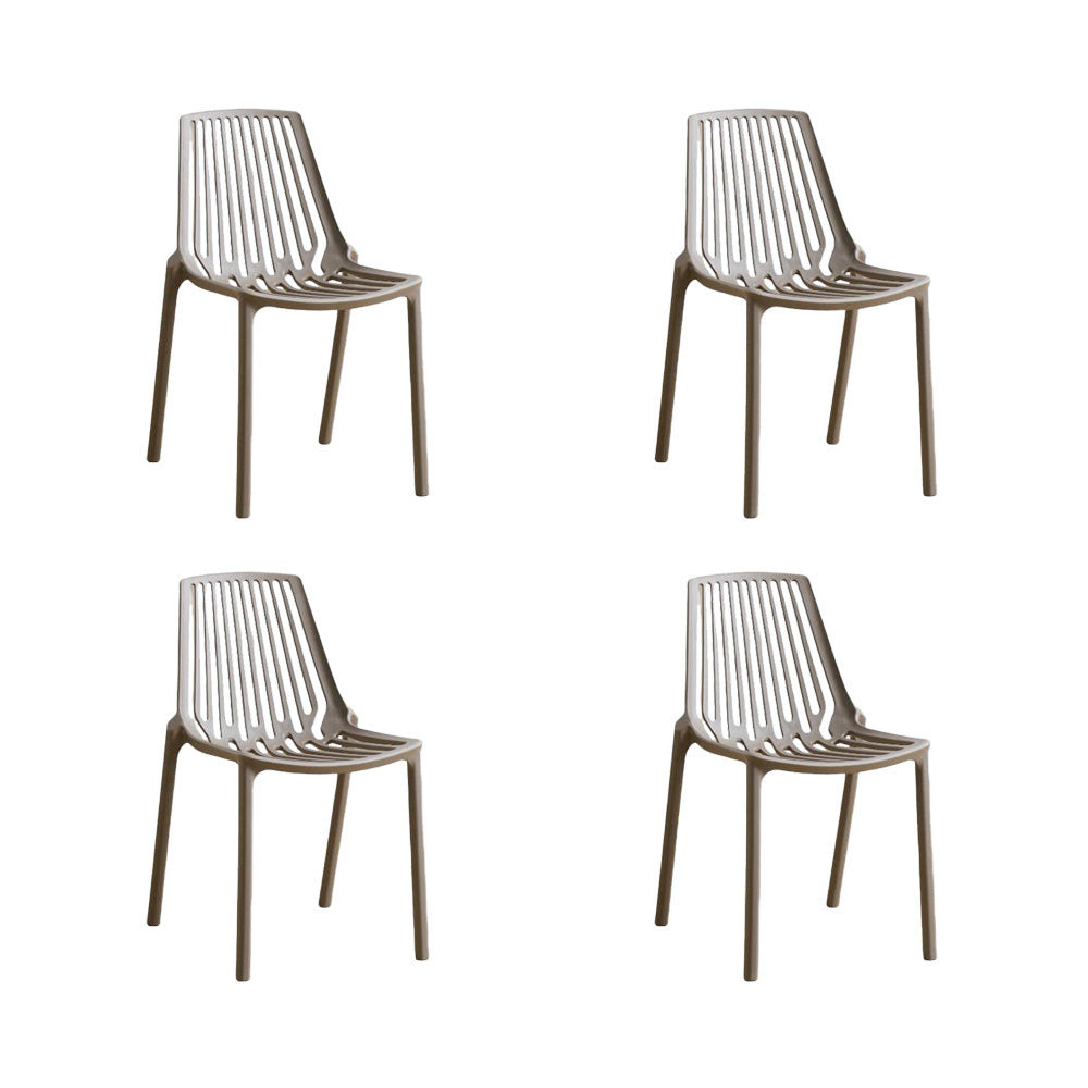 Set de 4 Sillas Tanger, Taupe, con Espaldar y Diseño Moderno