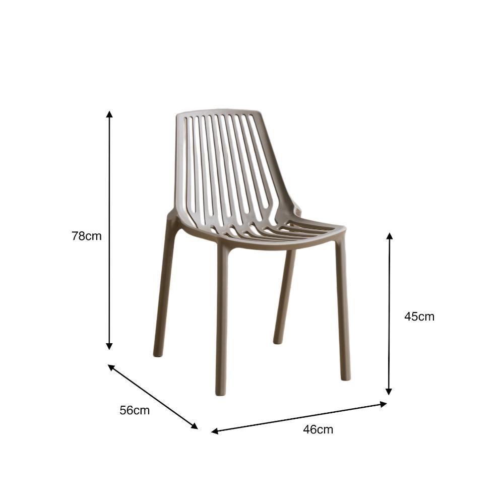 Combo Zenda, Incluye una Mesa y 4 Sillas Color Taupe