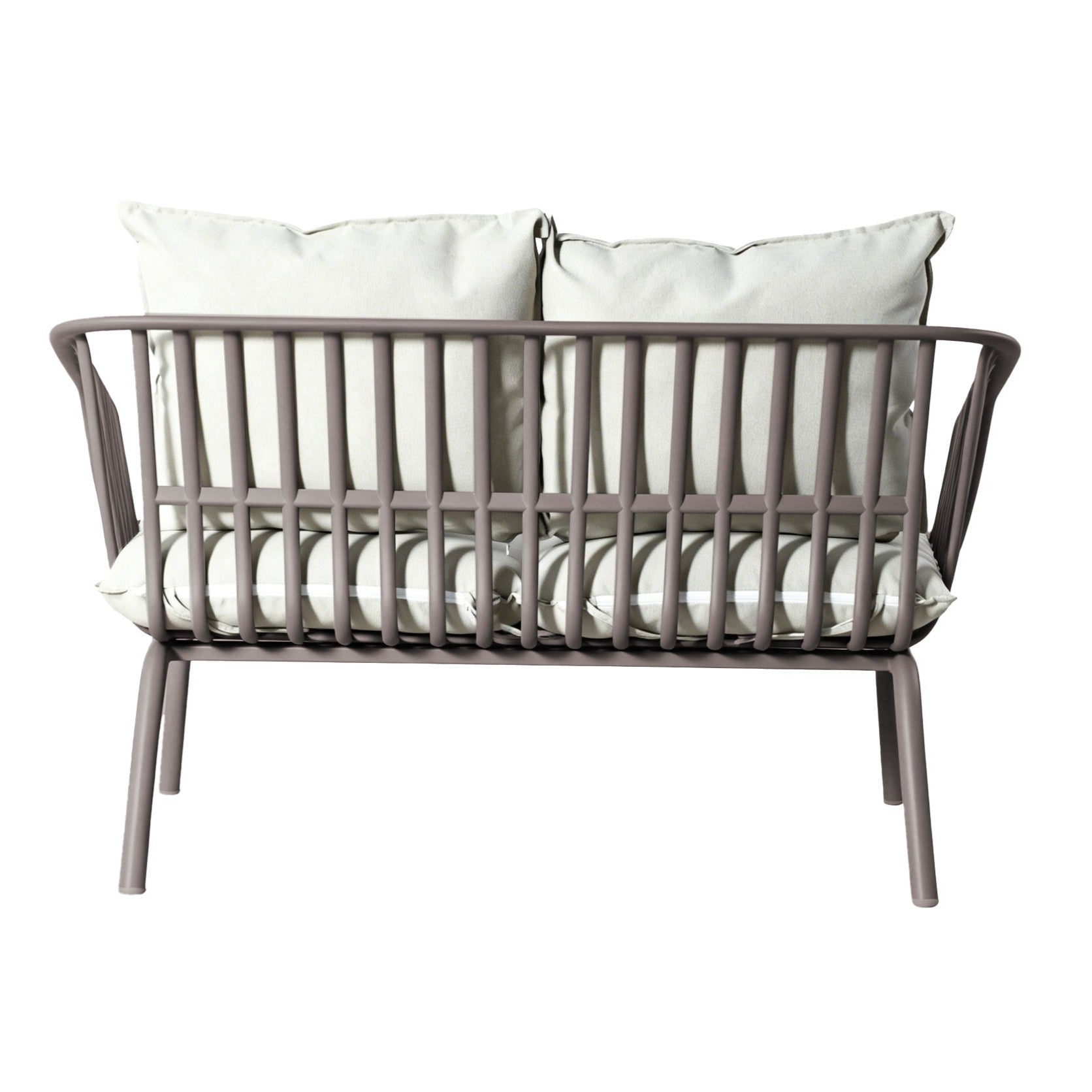 Sala de Exterior Sorrento, Color Taupe, con Cojines Beige, 4 Piezas