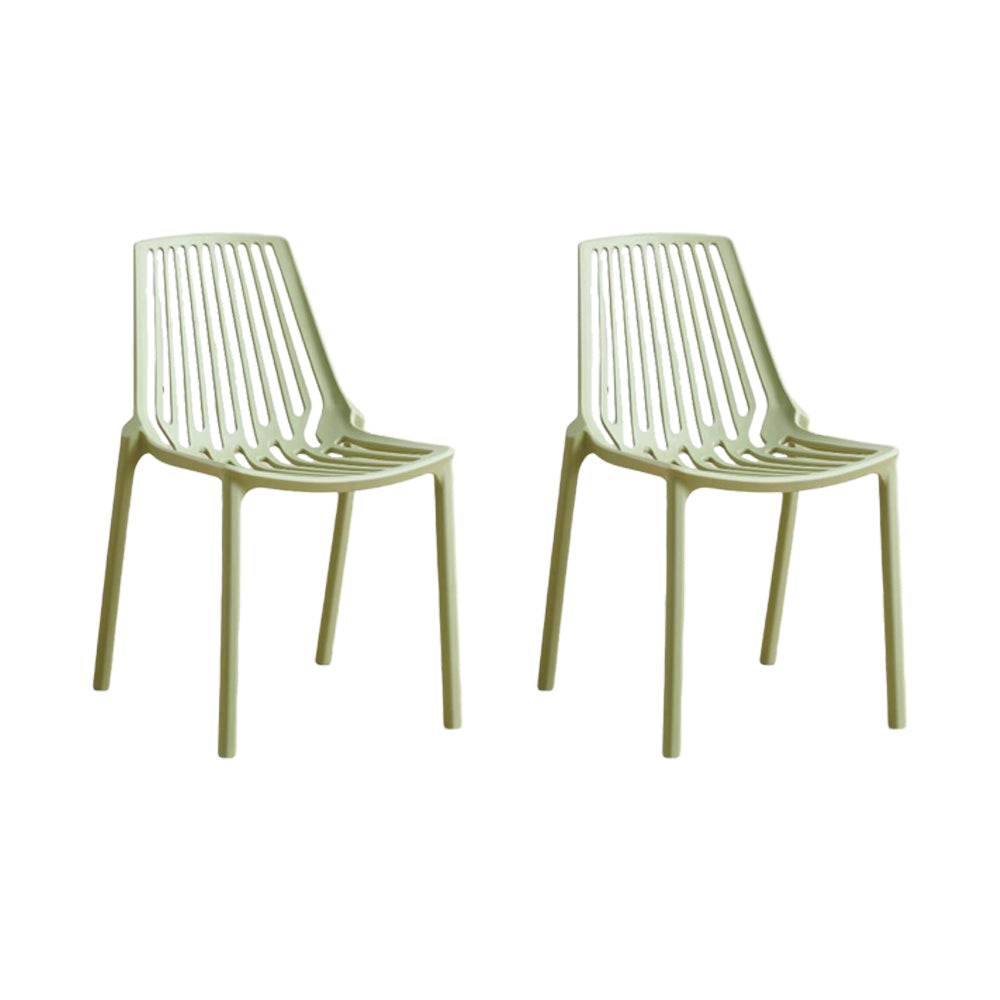 Set de 2 Sillas Tanger, Verde Olivo, con Espaldar y Diseño Moderno