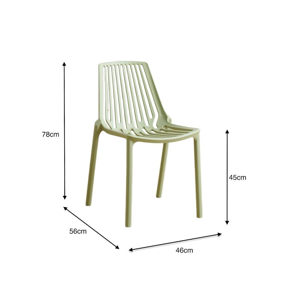 Combo Aira, Incluye una Mesa y 4 Sillas Color Verde Olivo