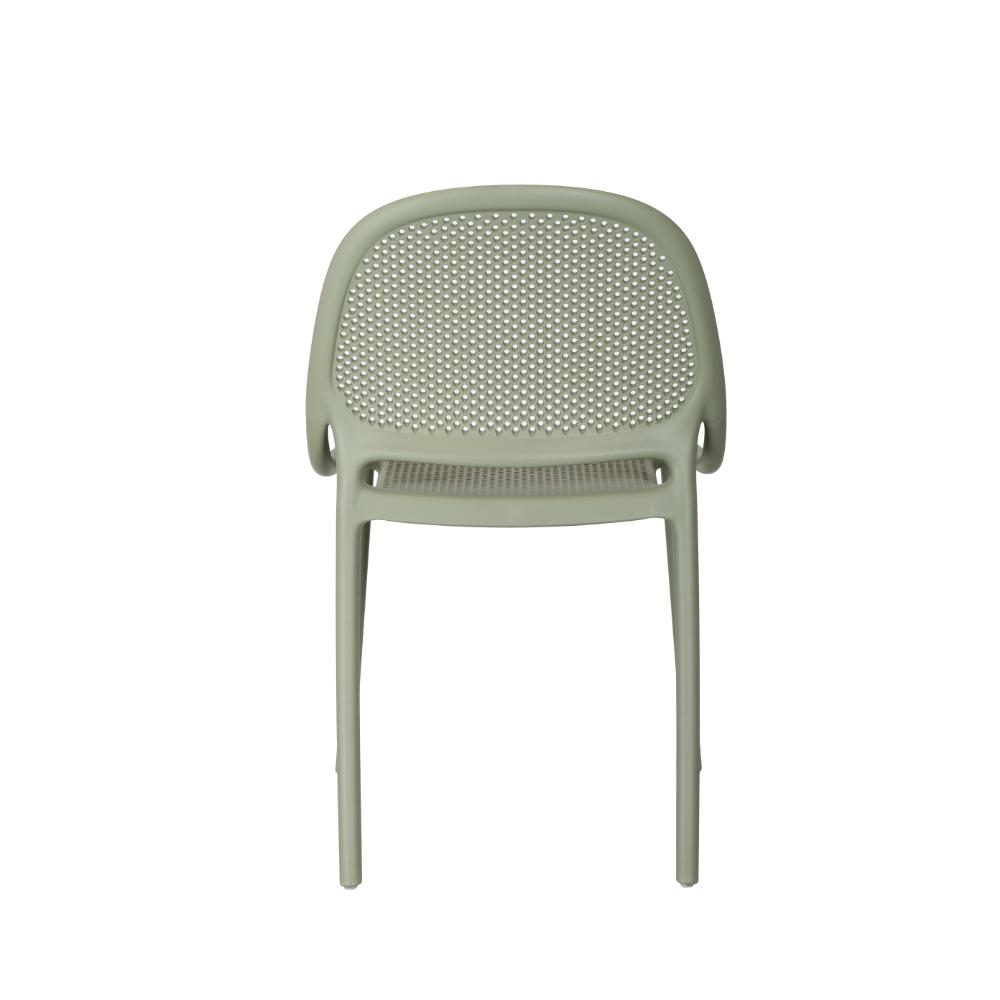 Silla Tolondo, Verde Olivo, Con espaldar redondo transpirable y diseño minimalista