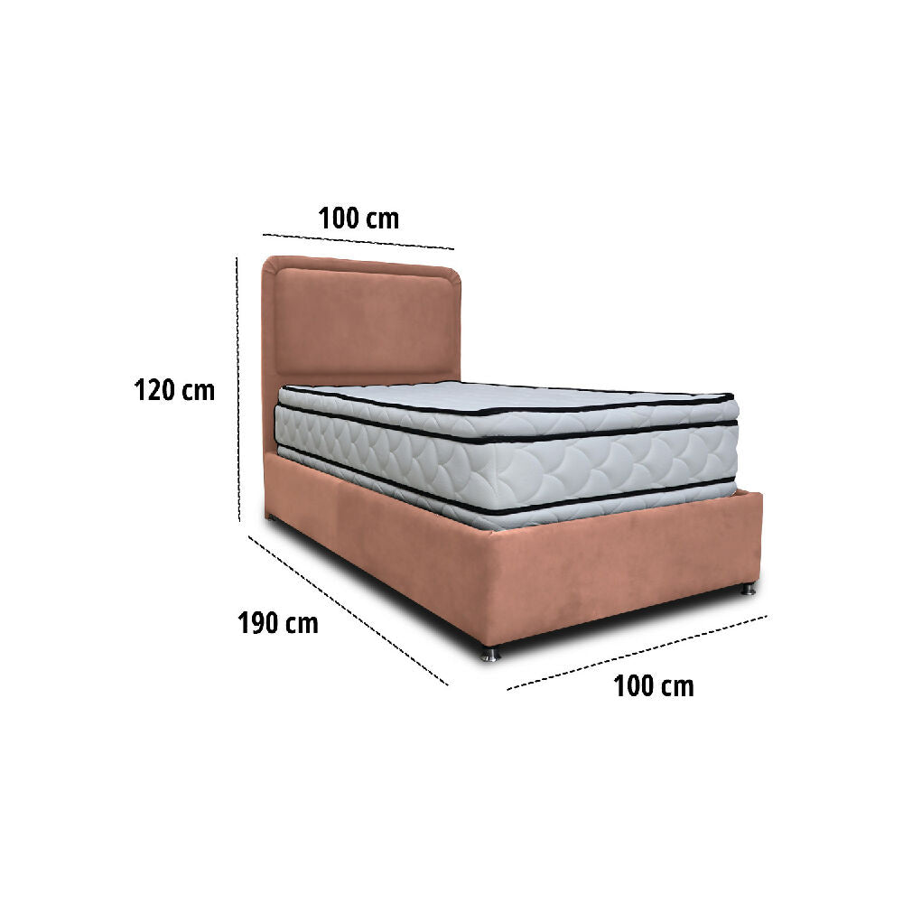 Combo Basecama Nube Sencillo 100x190 mas Espaldar Camel