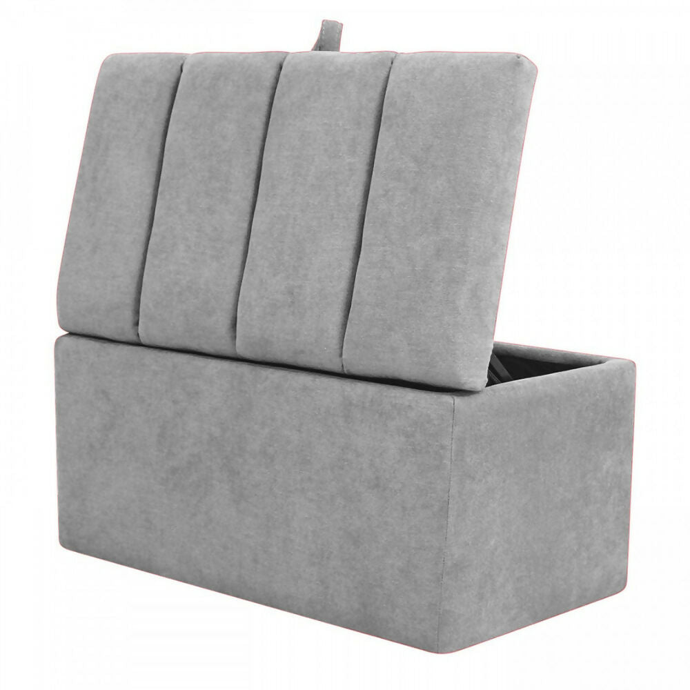 Puff Baul Paneles Gris 1