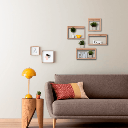 Set de Repisas Rectangulares Utah, Beige, X 4 Unidades - VIRTUAL MUEBLES