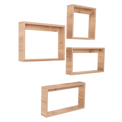 Set de Repisas Rectangulares Utah, Beige, X 4 Unidades - VIRTUAL MUEBLES