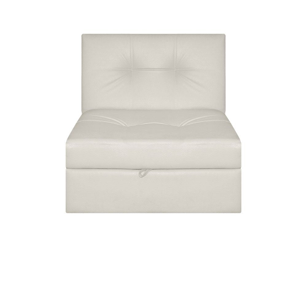 Silla Cama Angela Cuero Sintetico, Color Beige