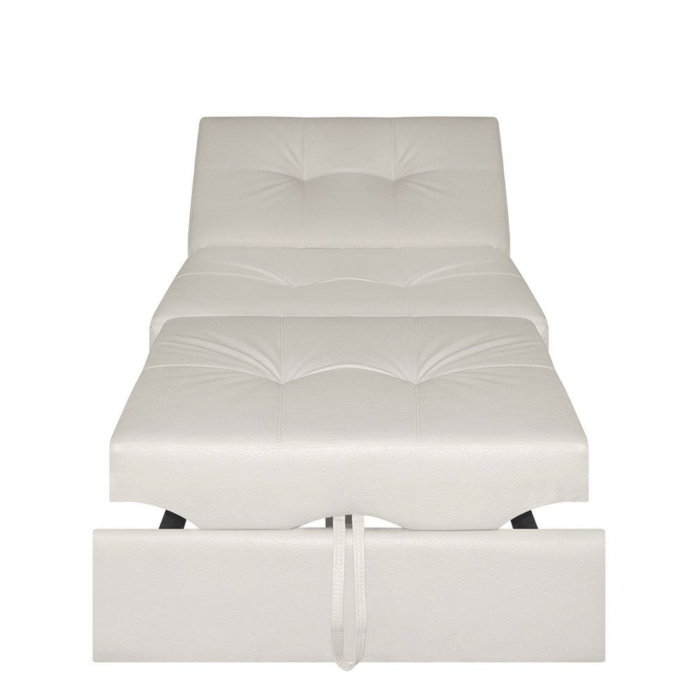 Silla Cama Angela Cuero Sintetico, Color Beige