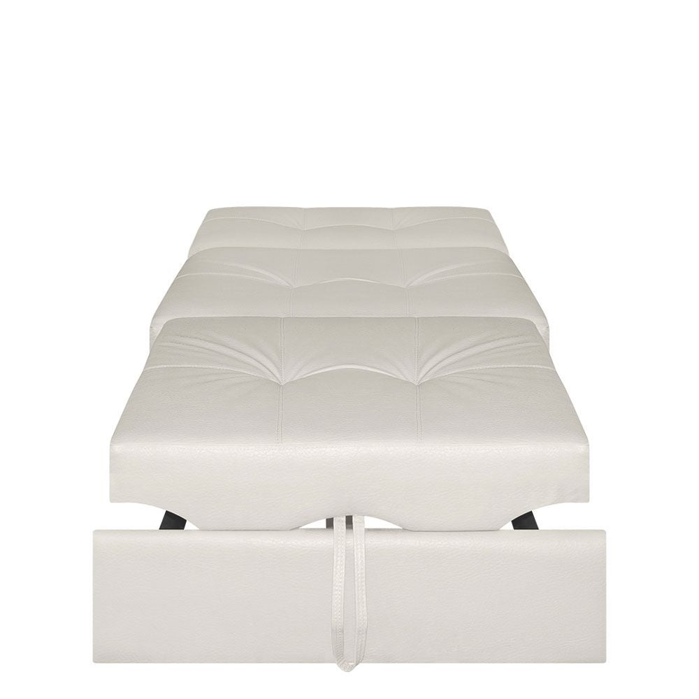 Silla Cama Angela Cuero Sintetico, Color Beige