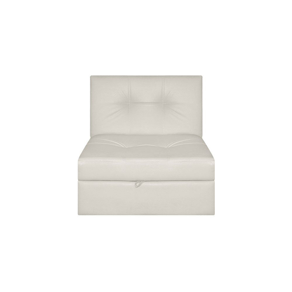 Silla Cama Angela Cuero Sintetico, Color Beige