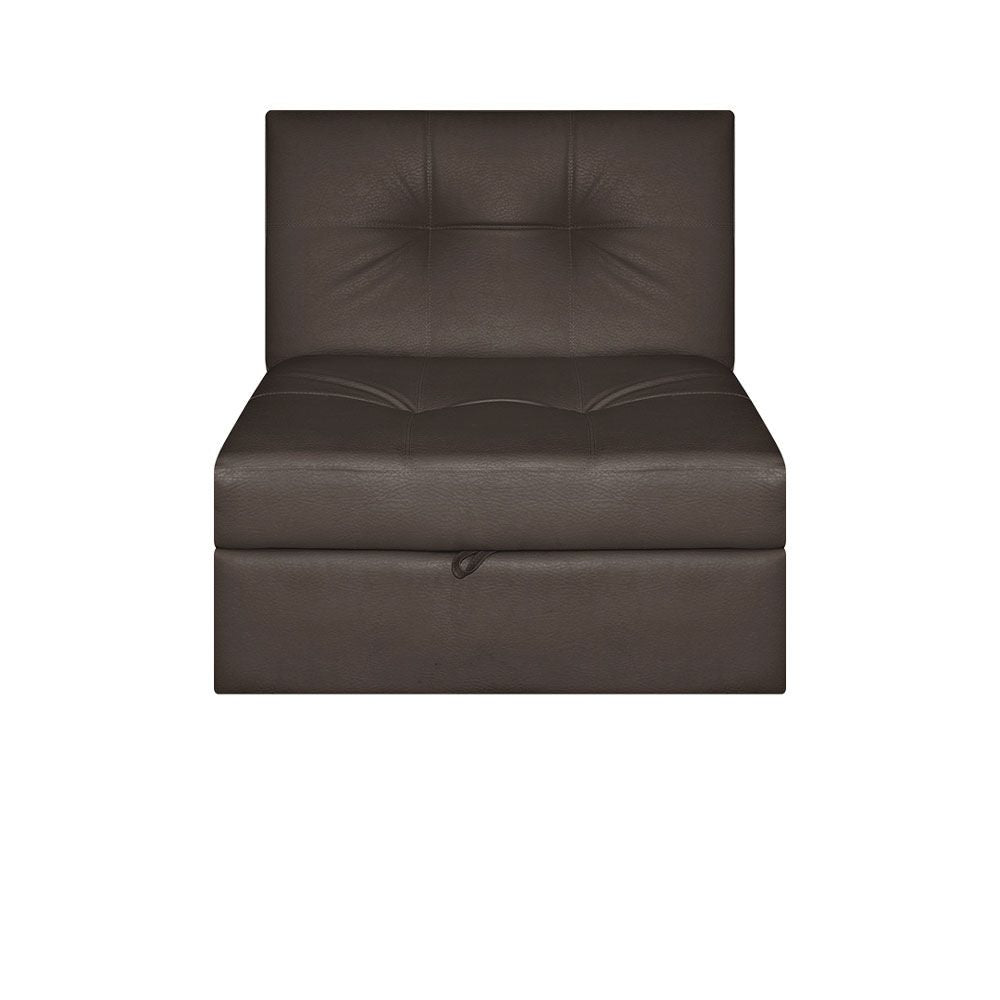 Silla Cama Angela Cuero Sintetico, Color Café