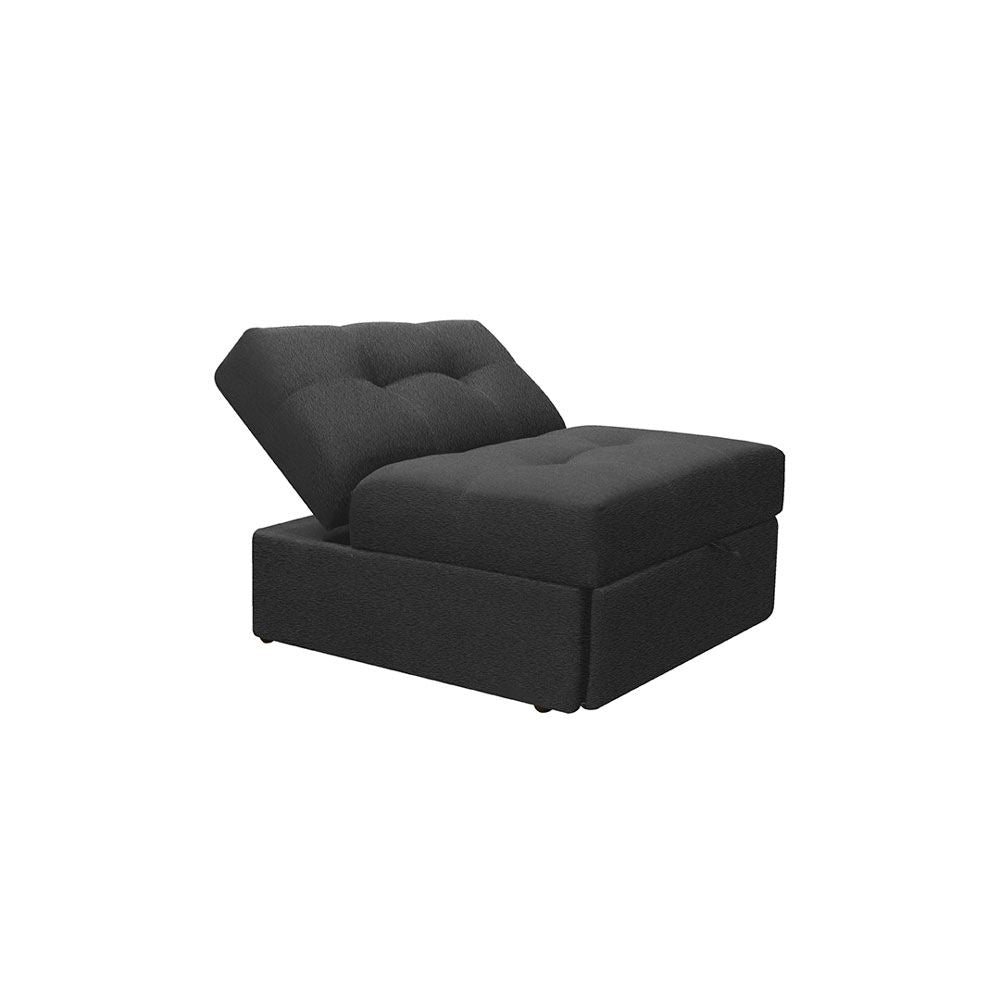 Silla Cama Angela Tela, Color Gris Oscuro