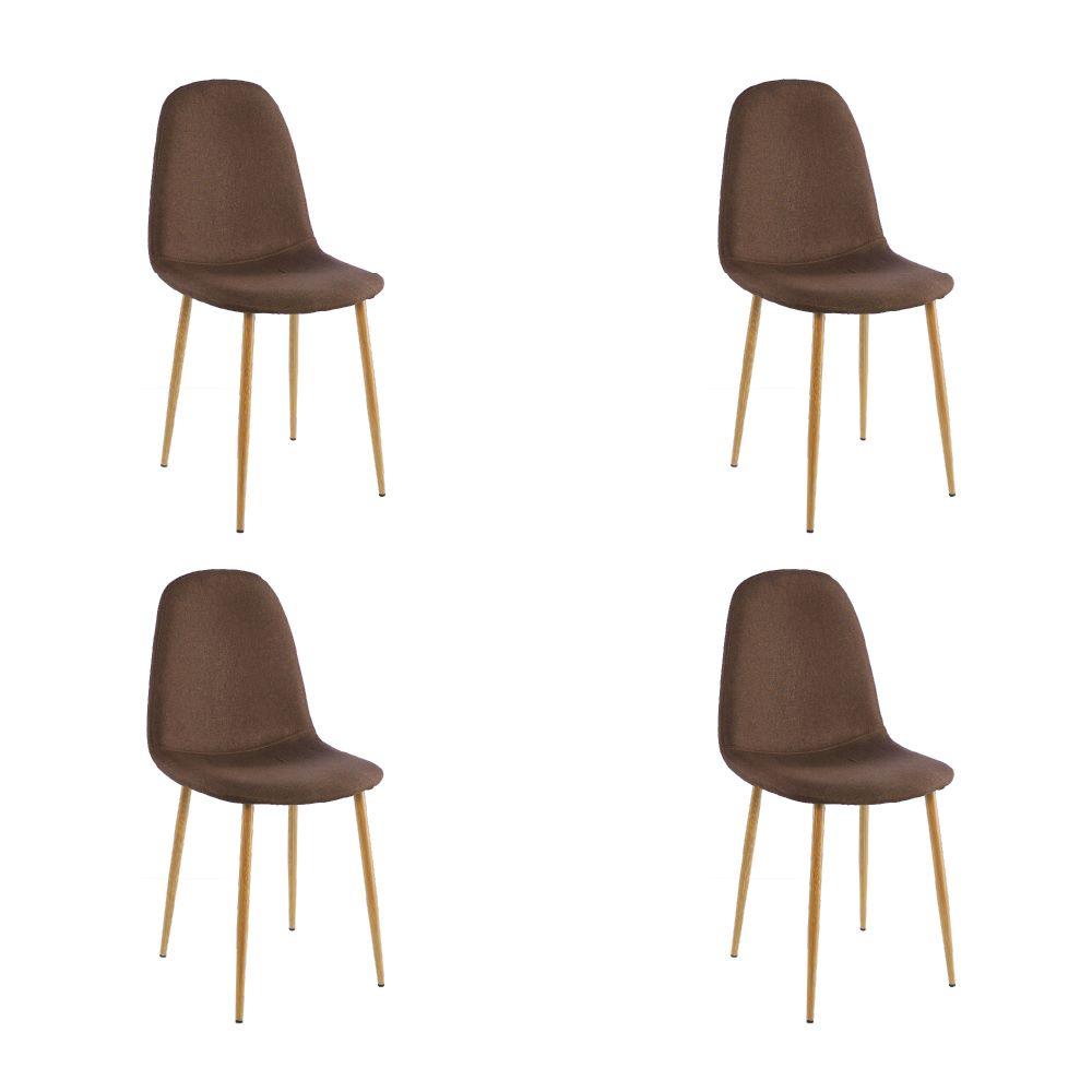 Sillas Clásicas Concept X4 DB, Café Claro y Oscuro, con Cómodo Espaldar