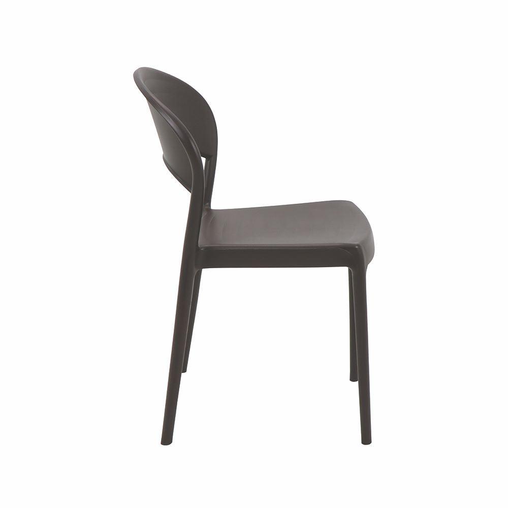 Silla Sissi sin Brazos Respaldo cerrado , Marron