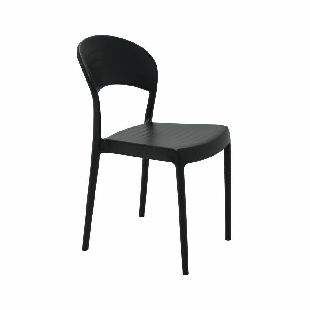 Silla Sissi sin Brazos Respaldo cerrado , Negro