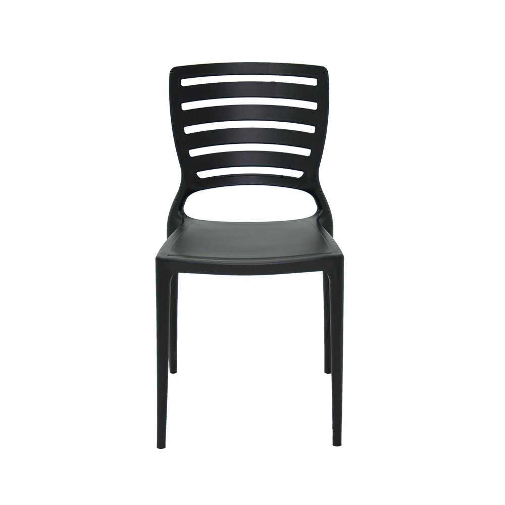 Silla Sofia espaldar filtrado sin brazos, Negro