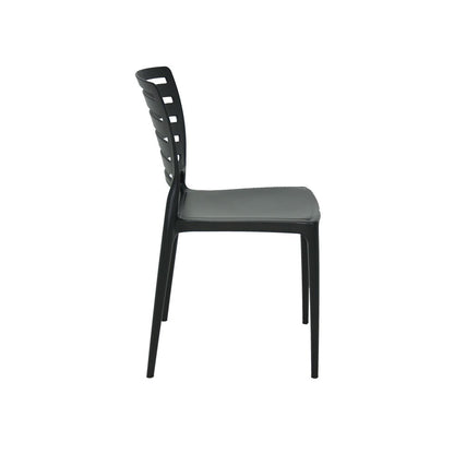 Silla Sofia espaldar filtrado sin brazos, Negro
