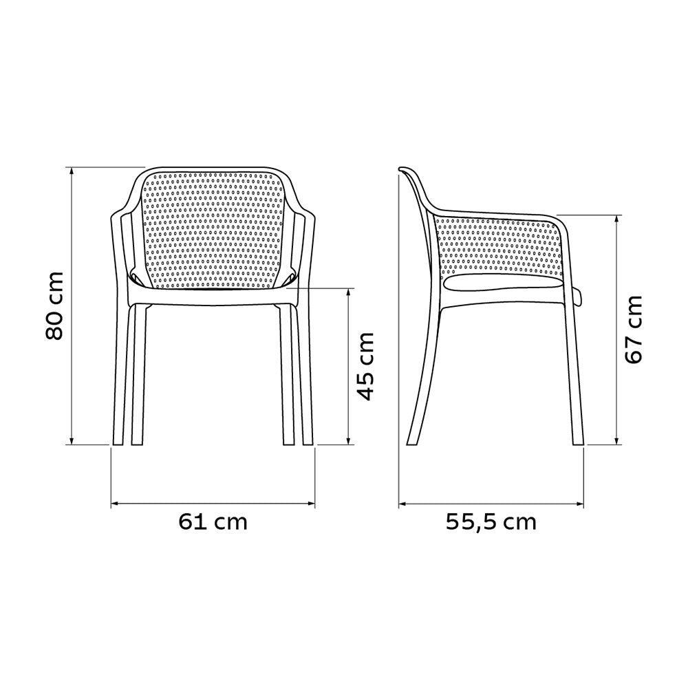 Silla con Brazos Gabriela, Azul Navy
