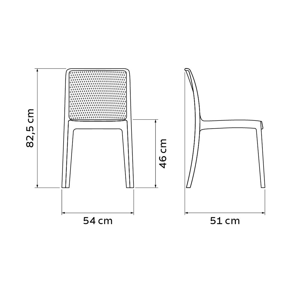 Silla sin Brazos Isabelle, Taupe