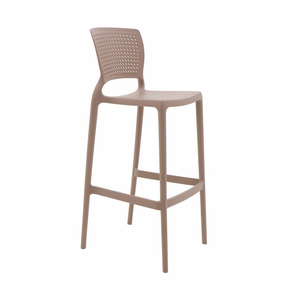 Silla Safira Alta Bar , Taupe