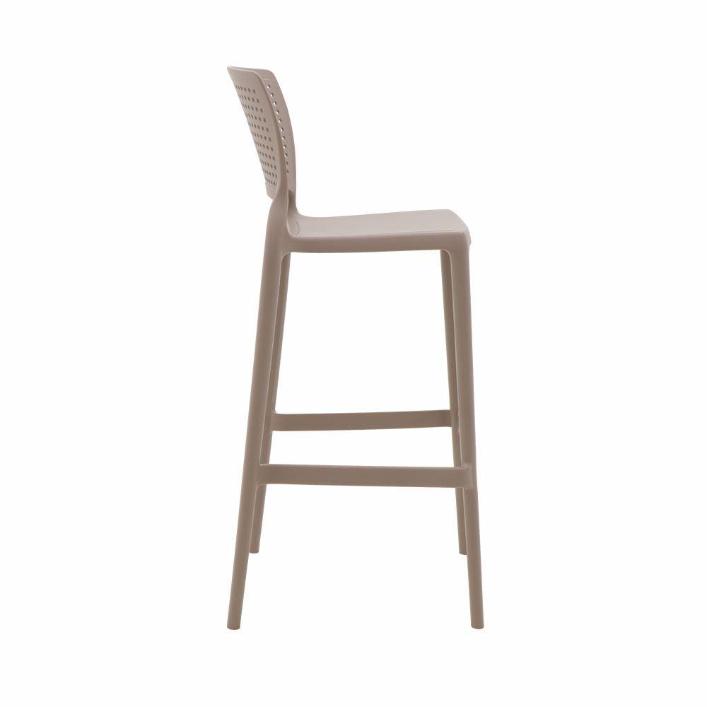 Silla Safira Alta Bar , Taupe