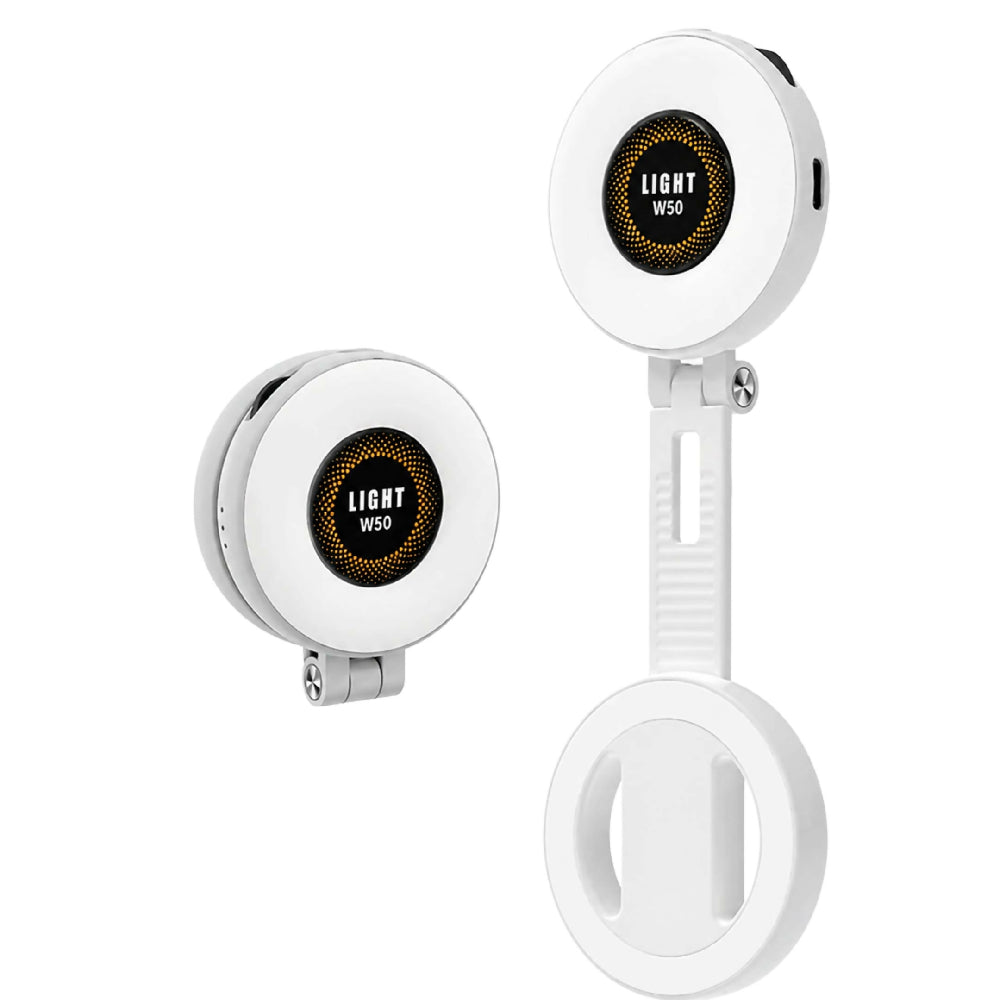 Aro De Luz Magnética Para Selfie W50 Con Brillo Ajustable Y Clip