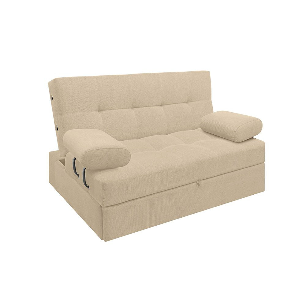Sofa Cama Angela Con Brazos Antifluido, Color Beige