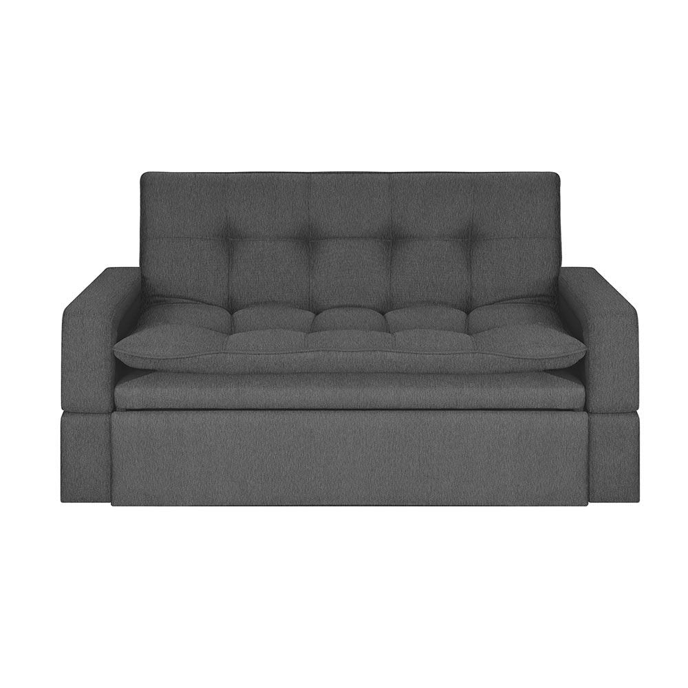 Sofa Cama Ethel Tela, Color Gris