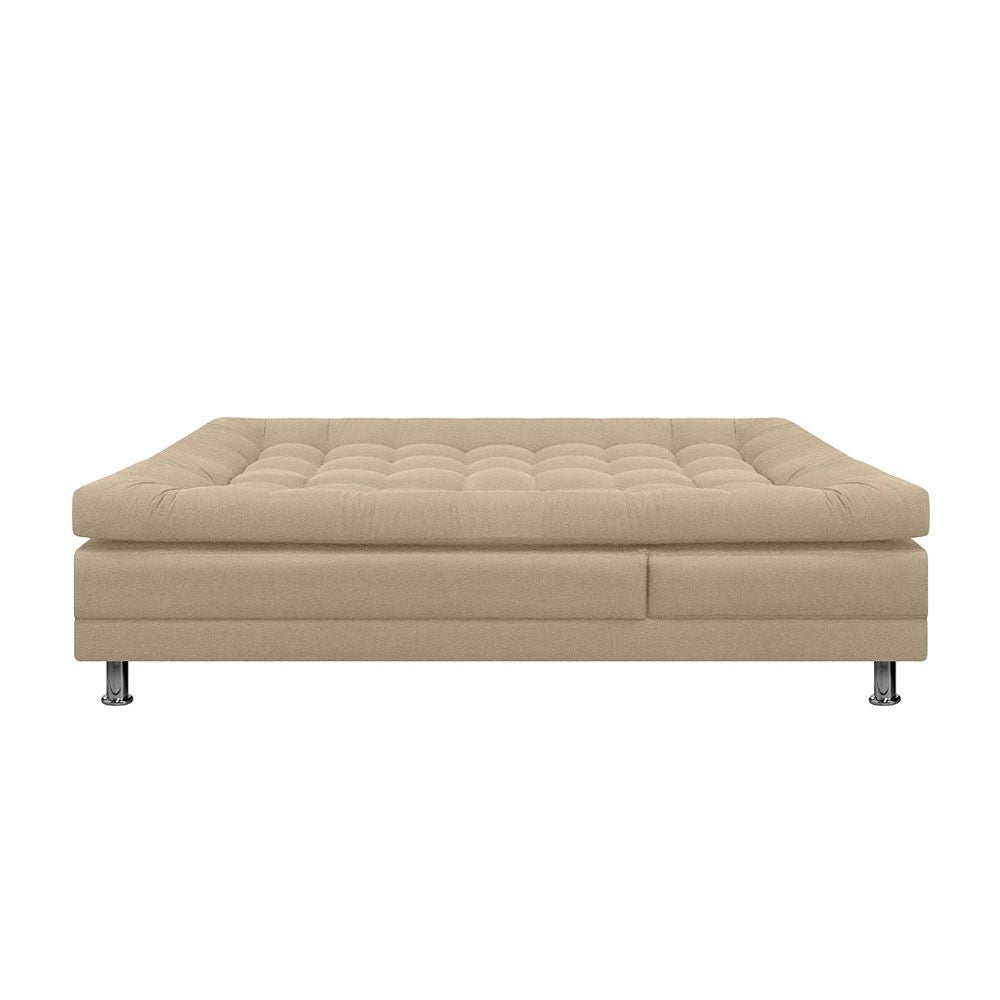 Sofa Cama Multifuncional Euro Con Brazos Tela, Color Beige