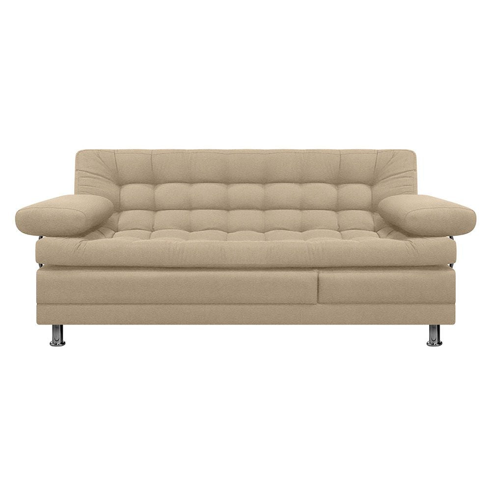 Sofa Cama Multifuncional Euro Con Brazos Tela, Color Beige