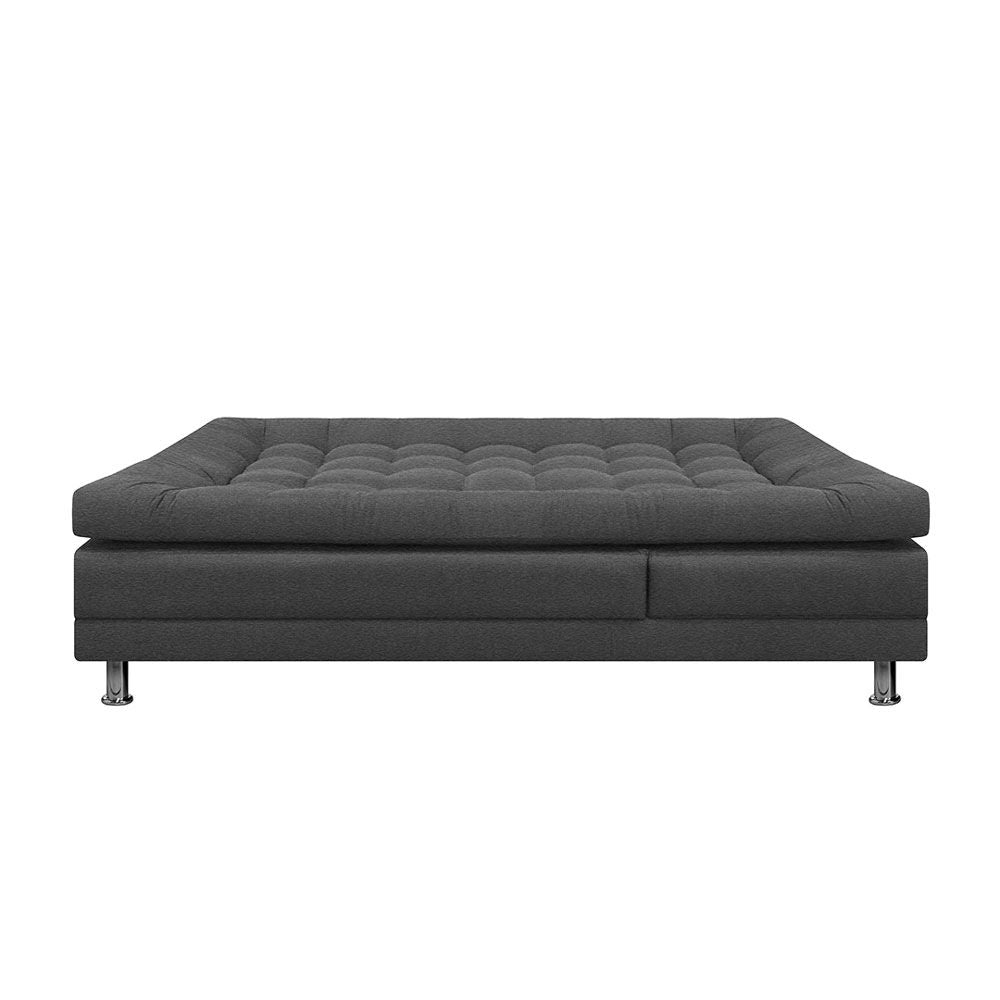 Sofa Cama Multifuncional Euro Con Brazos Tela, Color Gris