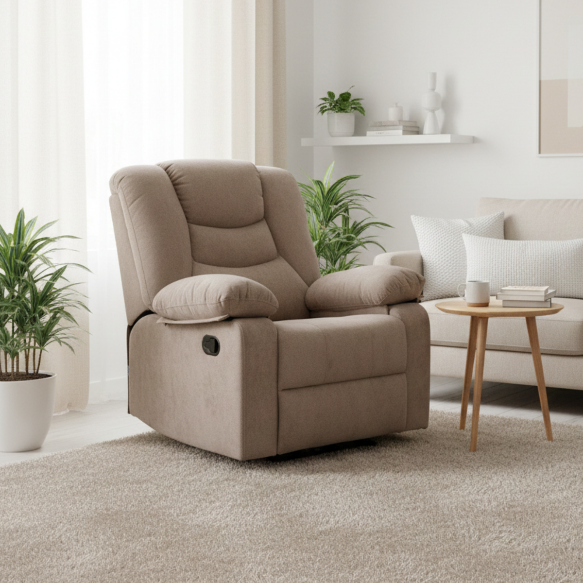 Silla Reclinable Café Claro