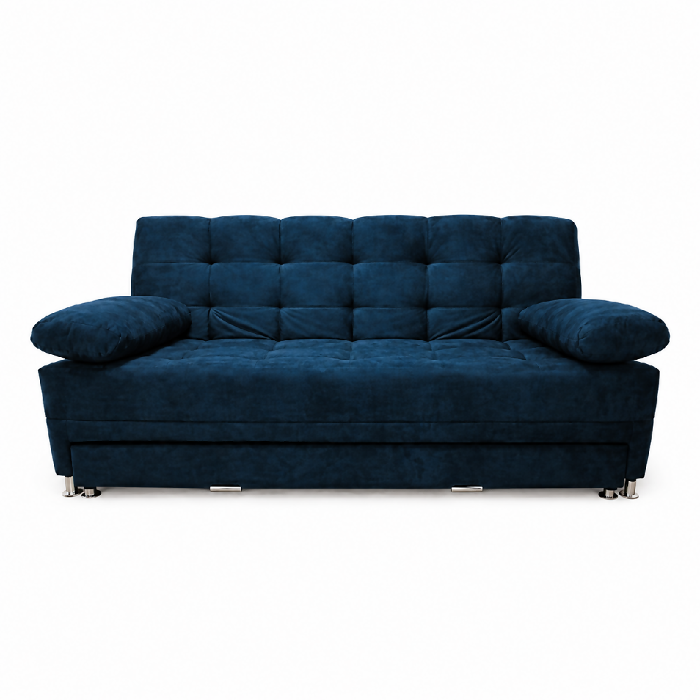 Sofa Cama Tarima Arkan 190x95x80 Tela Petfriendly Azul Petroleo